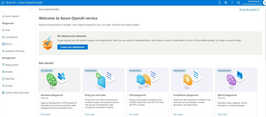 Click deployment option